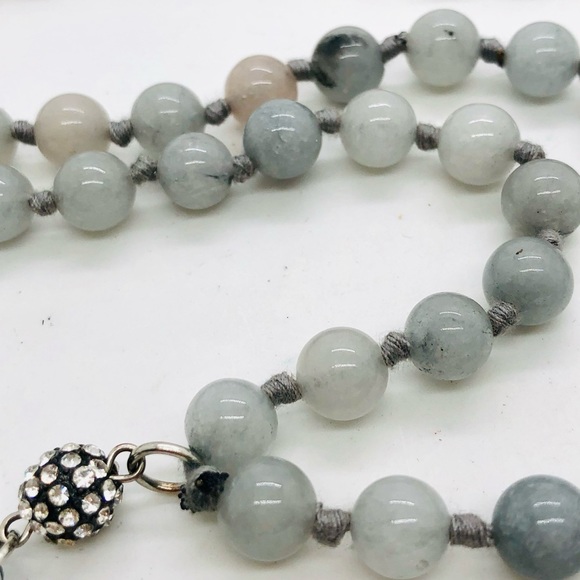 Vintage Natural Ombré Jade Tassel Necklace - Picture 11 of 17